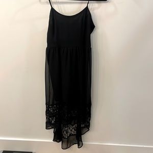 Land of Gypsies Black Lace High Low Dress. Size Small.